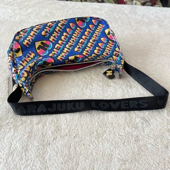 Vintage Harajuku Lovers Blue Mini Shoulder Bag - Picture 6 of 6